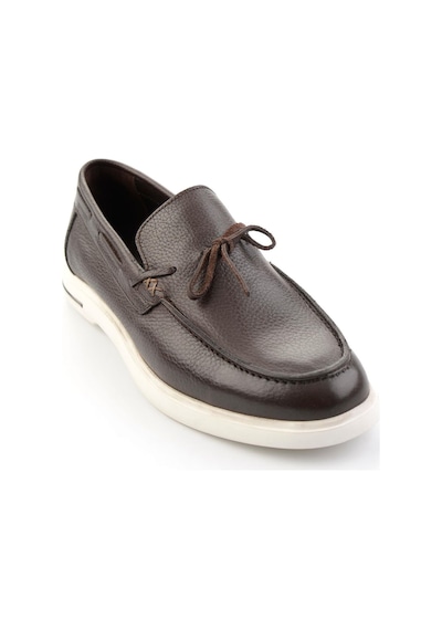 Kahve Hakiki Deri Erkek Loafer Ayakkabı E01054428140 Kahve