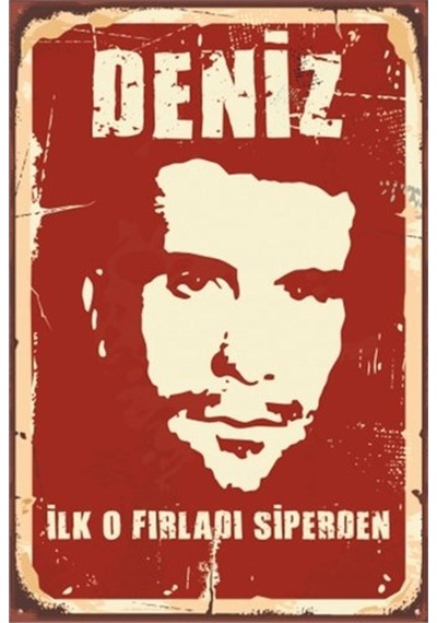 Deniz Gezmiş Retro Vintage Ahşap Poster