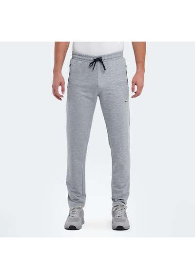 Slazenger OLI IN Erkek Fermuar Cepli Gri Eşofman Altı