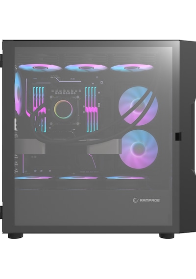 Rampage INFINITY MESH 4 ARGB Fan Manyetik Temperli Camlı E-ATX Mid Tower Oyuncu Kasası