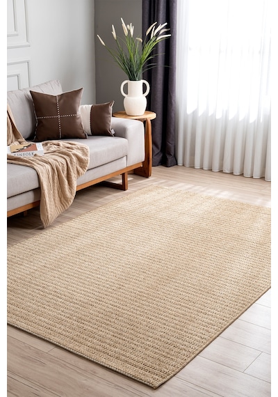 Retro Plain Natural Düz Dokuma Halı A3190a Natural