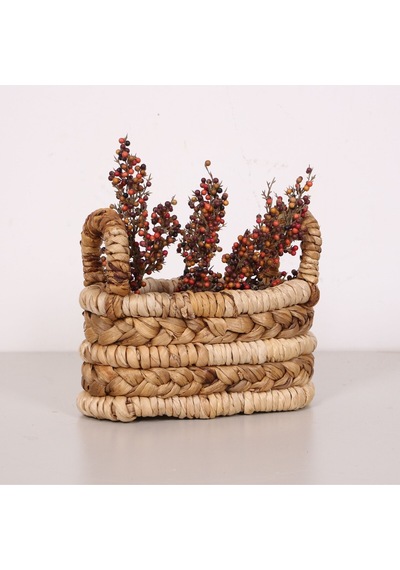 Söbe Oval Ekmek-havlu- Saklama Sepeti 23x12x20 Cm Bej