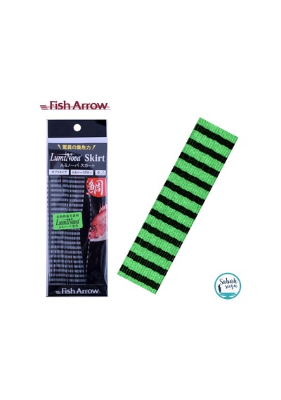 Fish Arrow Luminova Skirt Green Zebra Glow 2 Adet