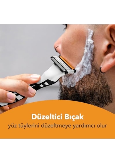 Bıc Hybrid 5 Flex Erkek Tıraş Bıçağı 1 Sap Ve 2 Yedek Başlık 5 Bıçak , 5 Nano Teknolojik Titanyum Bıçak, E Vitamini İle Zenginleştirilmiş Geniş Kayganlaştırıcı Bant