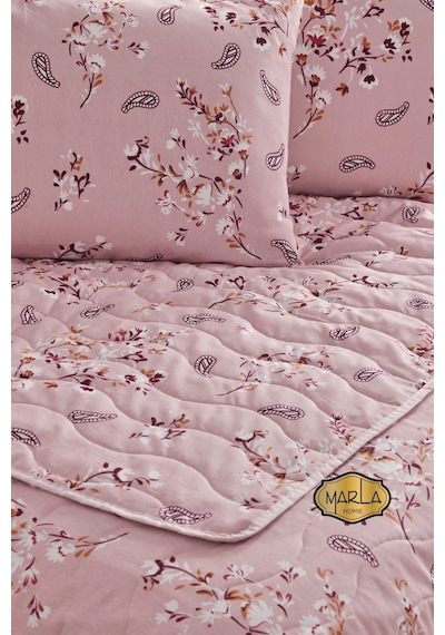 Çift Kişilik Pike Takımı Battal Boy 220x230 Cm Çok Amaçlı Yatak Örtüsü & Battaniye Pembe