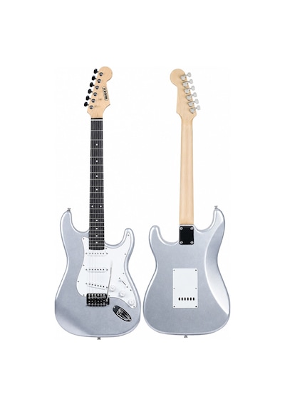 Midex RPH-30SL Gül Klavye Silver Strat Kasa SSS Elektro Gitar Seti