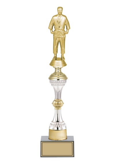 Odak Kupa - Figürlü Kupalar - Judo / Karate Figürlü Kupalar Fg-032 C - 40 Cm Altın - Beyaz