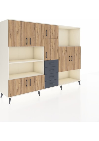 Hyperion Dolap 10 Raflı 4 Çekmeceli 8 Kapaklı 220x44x163 Aytaşı-ç Aytaşı-çam/antrasit Hyperion Dolap 10 Raflı 4 Çekmeceli 8 Kapaklı 220x44x163 Aytaşı-ç Aytaşı-çam/antrasit