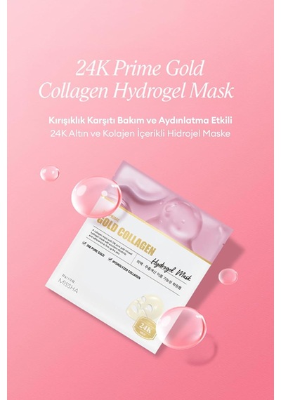 24 K Altın Ve Kolajen İçeren Kırışıklık Karşıtı Hidrojel Maske 24k Prime Gold Collagen Hydrogel Mask