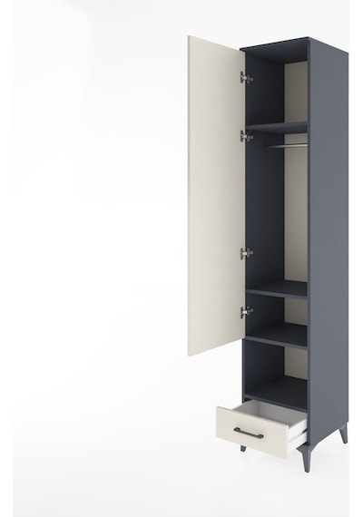 Hyperion Dolap 4 Raflı Tek Çekmeceli Tek Askılı 44x44x221 Ant... Antrasit Hyperion Dolap 4 Raflı Tek Çekmeceli Tek Askılı 44x44x221 Ant... Antrasit