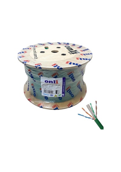 Onli 305mt 23awg Utp Cat6 Network Kablosu Yeşil Yerli Üretim
