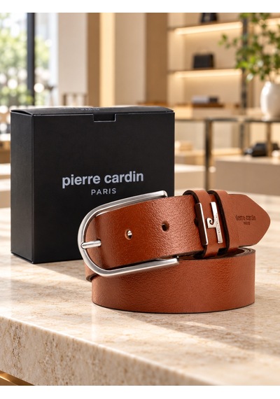 Pierre Cardin Taba Erkek Kot Kemeri %100 Hakiki Deri