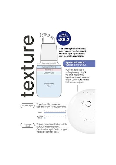 Derma Factory Derinlemesine Nemlendirici Hyalüronik Asit Serum Derma Factory %1 Hyaluron Serum 30 ML