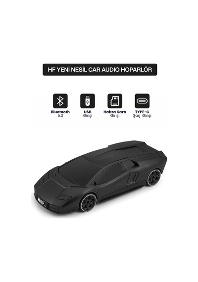 Metaforce Yeni Nesil Araba Modelli Bluetooth Hoparlör I Usb Girişli I Hafıza Kartlı I Type-c Şarj Girişli