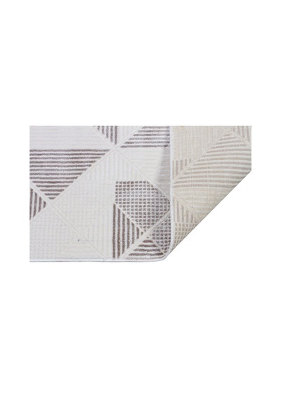 Ala Krem Rengi Geometrik Desen Hav Toz Vermez Yıkanabilir Kaymaz