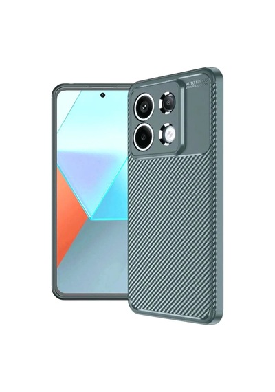 Jenerik Xiaomi Redmi Note 13 Pro 4g Kılıf Auto Focus Karbon Kapak - Gri