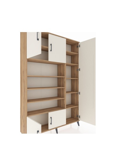 Arges Dolap 11 Raflı 5 Kapaklı 132x30x195 Çam-aytaşı/çam Çam Arges Dolap 11 Raflı 5 Kapaklı 132x30x195 Çam-aytaşı/çam Çam