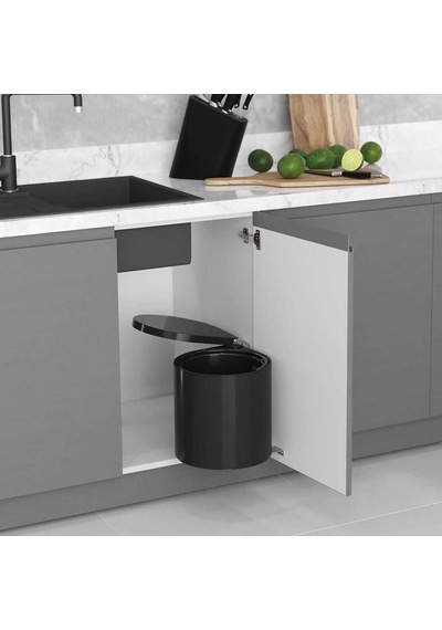 Starax 40 Cm Çöp Kovası Antrasit Renk Otomatik Kapak 10 Litre S-2253-a