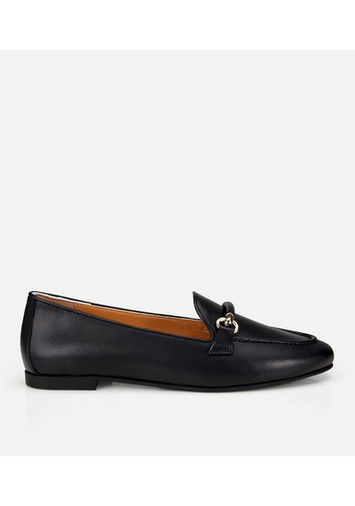 Hotiç Kadın Deri Siyah Toka Detaylı Klasik Loafer 01ayh321340a100 01ayh321340a100