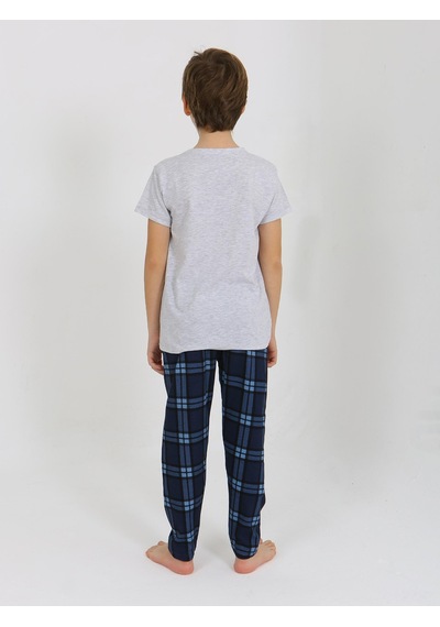 Vitmo Erkek Çocuk Kısa Kollu %100 Pamuklu Pijama Takımı League KARMELANJ