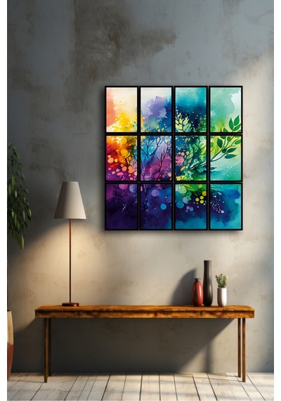 12 Parça Renkler Çiçek Çerçeve Görünümlü Mdf Tablo Duvar Süsü Hediyelik Eşya 45cm X 85cm Renkli - 606150469 Renkli 12 Parça Renkler Çiçek Çerçeve Görünümlü Mdf Tablo Duvar Süsü Hediyelik Eşya 45cm X 85cm Renkli - 606150469 Renkli