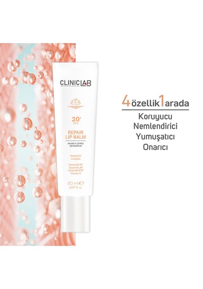 Cliniclab Onarıcı Dudak Bakım Lip Balm SPF20 20 ML