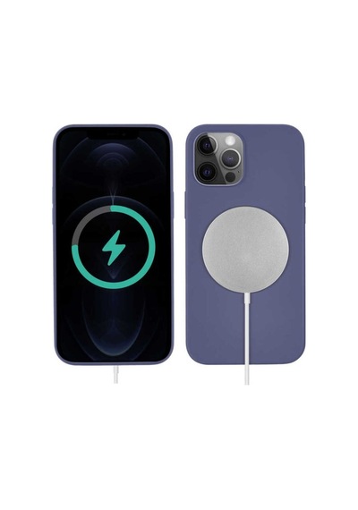 Apple Uyumlu iPhone 13 Pro Max Kılıf Zore Silksafe Wireless Kapak Mor