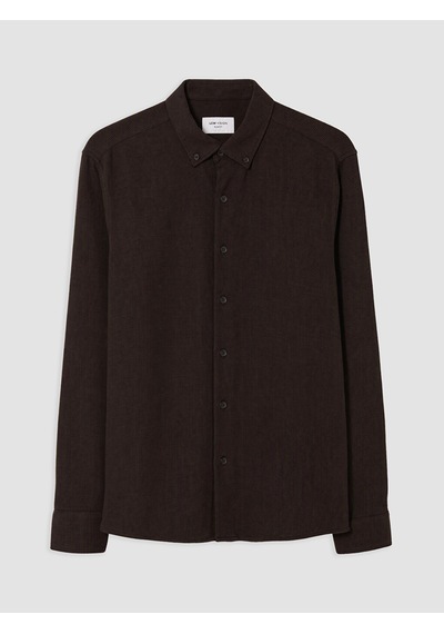Lcw Vision Kahverengi Slim Fit Waffle Erkek Dokulu Gömlek