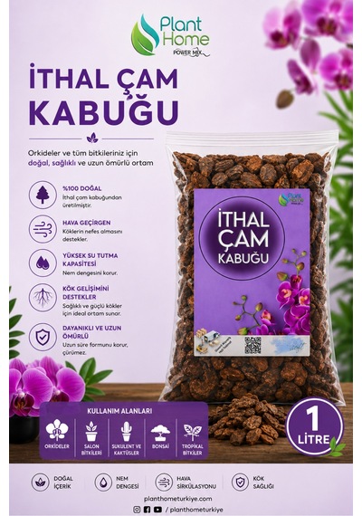 İthal Çam Kabuğu 1 Litre Orkide Ve Saksı Bitkileri İçin Doğal Çam Kabuğu Diğer