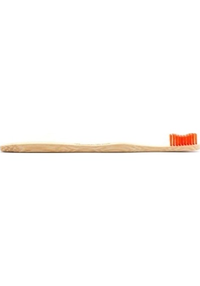 The Humble Co. The Humble Co Bambu Diş Fırçası Yetişkin Medium Orta Sert Kırmızı Açık Ahşap