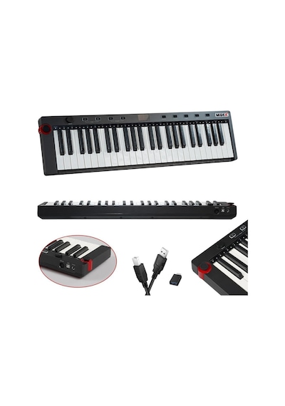 Stüdyo Ekipmanları Midi Live Paket-6 Ses Kartlı Mikser Midi Klavye Cx2 Mikrofon Kulaklık Pad Controller