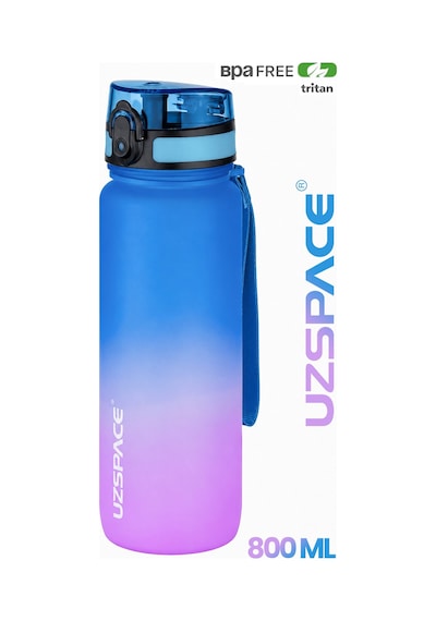 Uzspace 2'li Tritan Matara Seti 800 Ml Çift Renk Softtouch Ff Collection Tritan Su Matarası Grisarı-mavipembe
