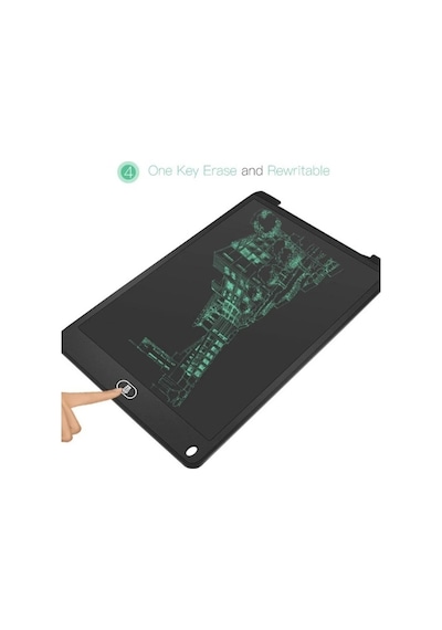 Elektronik 12" Siyah LCD Yazma Tableti Çizim ve Yazı Tahtası