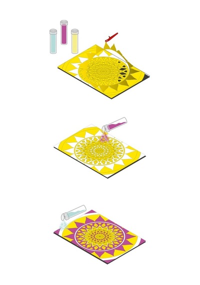 Sand Art Kum Sanatı , Yetişkin Kum Boyama Aktivite Seti, Mandala