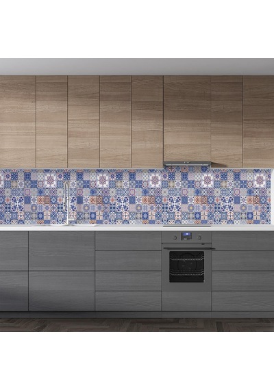 Mutfak Tezgah Arası Folyo Fayans Kaplama Folyosu İspanyol Seramik Desen 60x100 Cm