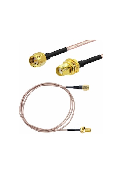 Rg316 50cm Sma Erkek Dişi Kablo Rf Uzatma Kablosu 50 Ohm 0-6ghz Koaksiyel Wifi Gsm Gprs