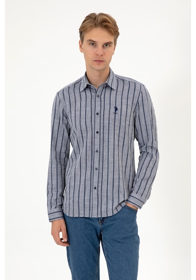 U.s. Polo Assn. Erkek Lacivert Gömlek Desenli 50316563-vr033 Lacivert