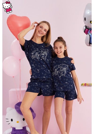 Siyah İnci Lisanslı %100 Pamuk Çok Renkli Bisklet Yaka Şort Pijama Takım Hk105 Lacivert Siyah İnci Lisanslı %100 Pamuk Çok Renkli Bisklet Yaka Şort Pijama Takım Hk105 Lacivert