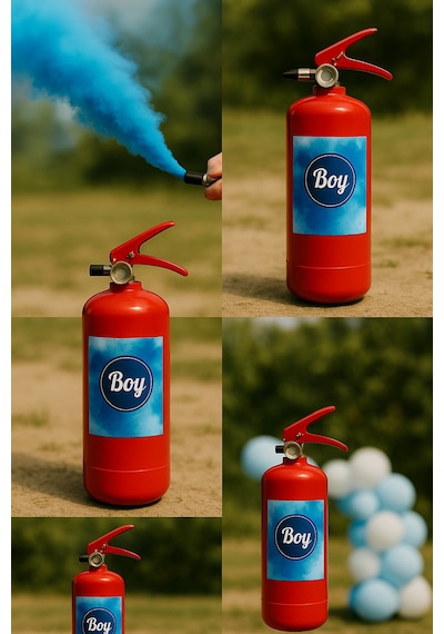 Mavi Dumanlı Cinsiyet Belirleme Bombası Gender Reveal Boy Smoke Yoğun Renkli Duman Spreyi