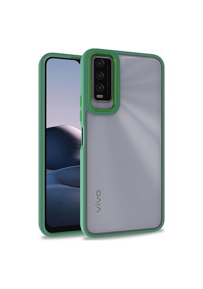 Zore Vivo Y11s Kılıf Ogaa Flora Kapak - Yeşil