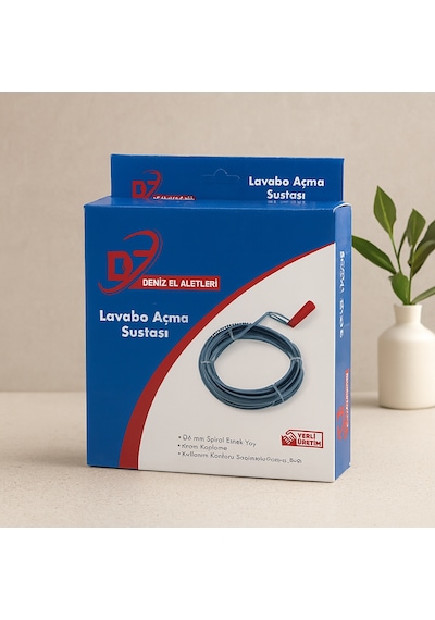 8 M Spiral Esnek Yay Lavabo Gider Açıcı