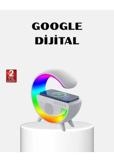 Rgb Işıklı Kablosuz Şarjlı Hoparlör Fm Radyolu Akıllı Gece Lambası