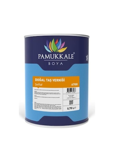 Pamukkale Doğal Taş Verniği Solvent Bazlı Şeffaf 0.75 Lt