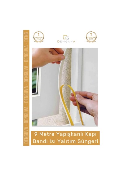 Fitil 9 Metre Pencere Izolasyon Bandı Yapışkanlı Cam Yalıtım Süngeri Rüzgar Soğuk Kesici Pimapen Fi Diğer