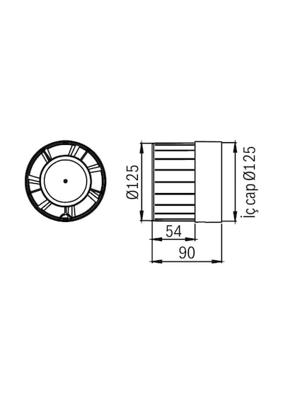 Bosch F1200 D 125 Kanal Tipi Aksiyal Fan