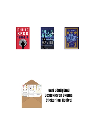 1984.4 + Prusya Mavisi + Dahi İkizlerin Serüvenleri - Babilli Mavi Cin + Okuma Sticker'ları