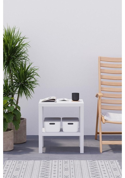 Mithra Life 2 Katlı Plastik Beyaz Banyo Mutfak Rafı Mıt1054 Sku: Smg8690010204608 Açık Gri