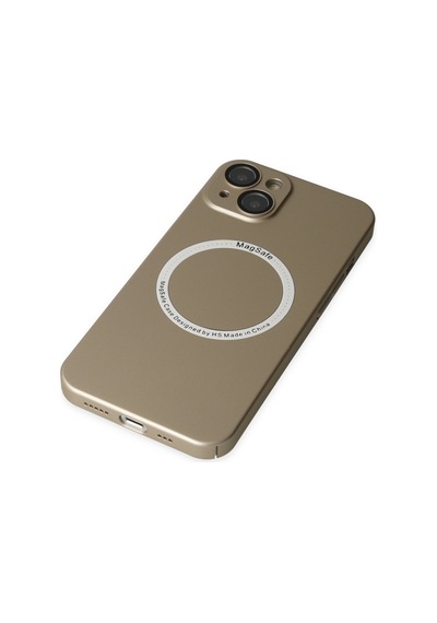 Apple iPhone Uyumlu - 14 Plus Kılıf Jack Magneticsafe Lens Silikon - Gold