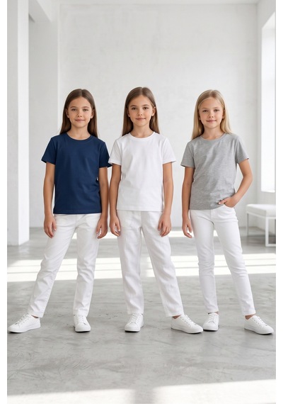 Kiagu Kız Erkek Çocuk Basic Tişört 3'lü Set Pamuklu Kısa Kollu Çocuk Tişört 2-13 Yaş T-shirt 3'lü Set8 Kiagu Kız Erkek Çocuk Basic Tişört 3'lü Set Pamuklu Kısa Kollu Çocuk Tişört 2-13 Yaş T-shirt 3'lü Set8