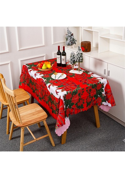 Kırışıklık Dirençli Noel Masa Örtüsü Düğün Ve Ziyafet İçin Parti Dekoratif Kumaş Style 5